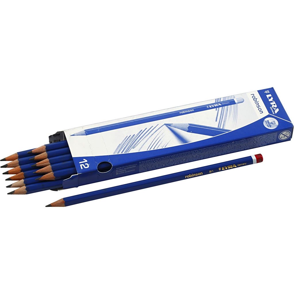 Pencil Robinson 1=B Packet Of 17 Lyra