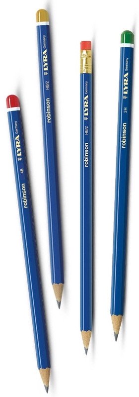 Pencil Robinson 4=2H Packet Of 20 Lyra
