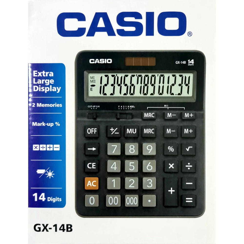 Desk electronic calculator 14-Digit GX-14B-W-DC 