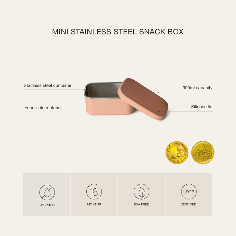 Citron Mini Stainless Steel Snackbox Caramel