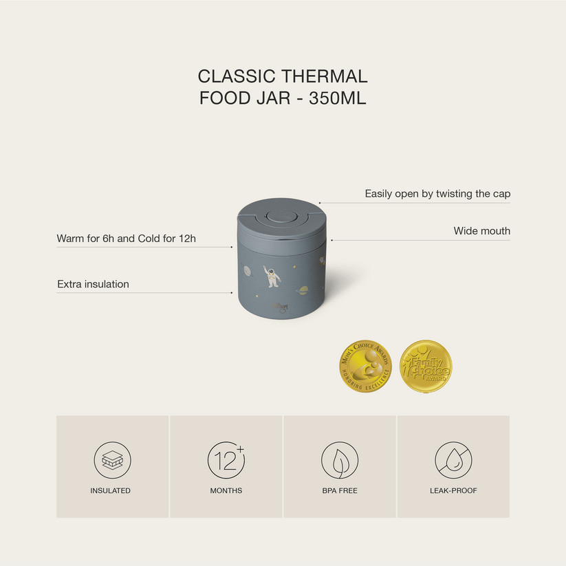 Citron Ss Food Jar 350Ml Spaceship