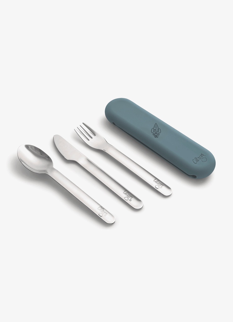 Cutlery Set Silicone Dusty Blue