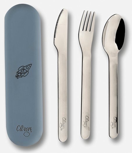 Cutlery Set Silicone Dusty Blue
