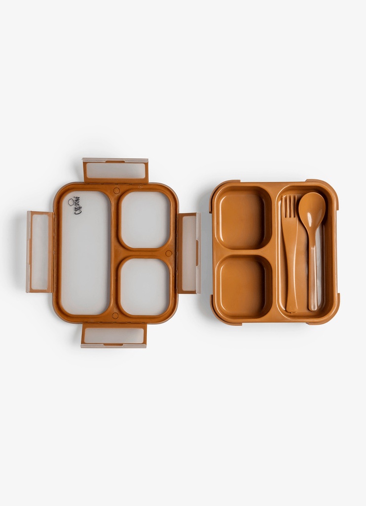 Lunchbox with Fork and Spoon Caramel