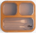 Lunchbox with Fork and Spoon Caramel
