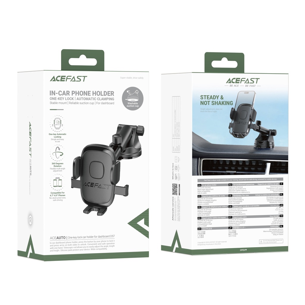 Acefast D57 One-Key Lock Car Holder For Dashboard