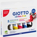 Tempera Gouache Paint in Tube Set of 5 x 21ML  Giotto Extra Fine