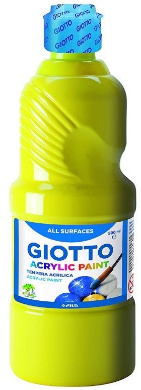Acrylic School Paint 500Ml, Primary Yellow - Giotto