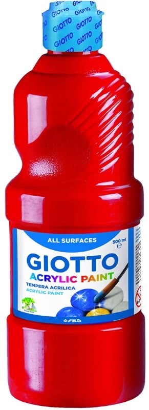 Acrylic School Paint 500Ml, Red - Giotto