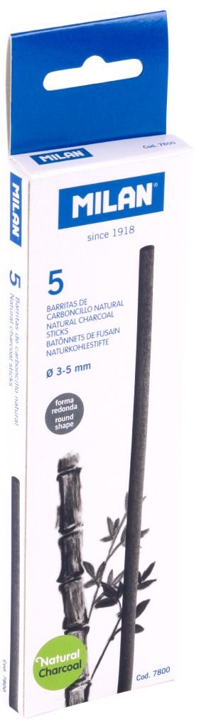 Box 5 Sticks Of Natural Charcoal Ø3-5Mm