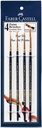 Faber-Castell Synthetic Hair Brushes Round Assorted Pack Of 4