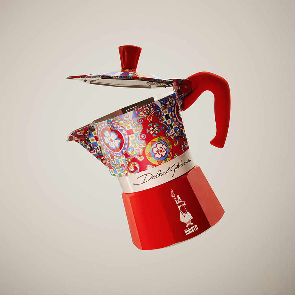 D&G Moka Espresso Maker 6 Cups Red
