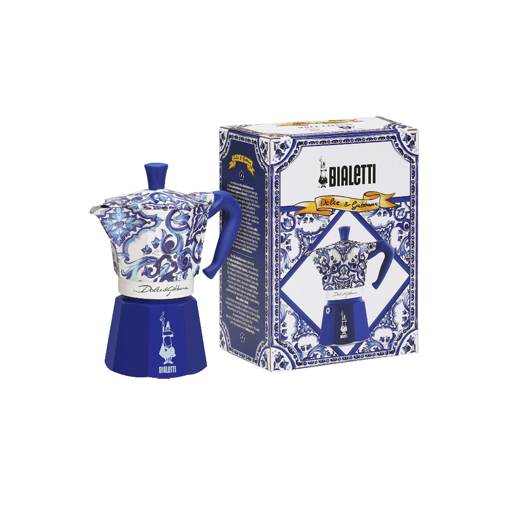 D&G Moka Espresso Maker 6 Cups Blue