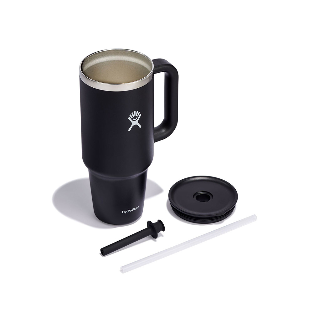 Travel Tumbler 1.2L Black w/ Straw