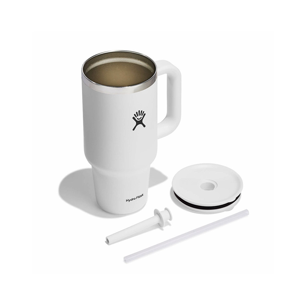 Travel Tumbler 1.2L White W/Straw