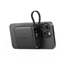 Energea Magpac Mini Plus 10000Mah Magsafe Compatible Power Bank With Built-In C Cables & Display - Black