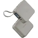 Energea Magpac Mini Plus 10000Mah Magsafe Compatible Power Bank With Built-In C Cables & Display - Sand