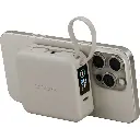 Energea Magpac Mini Plus 10000Mah Magsafe Compatible Power Bank With Built-In C Cables & Display - Sand