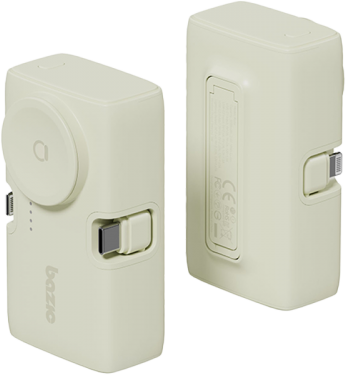 Bazic Gopower Koda, 3In1 5000Mah Foldable Usb-C / Lightning Pin Powerbank With Apple Watch Charger - Pistachio