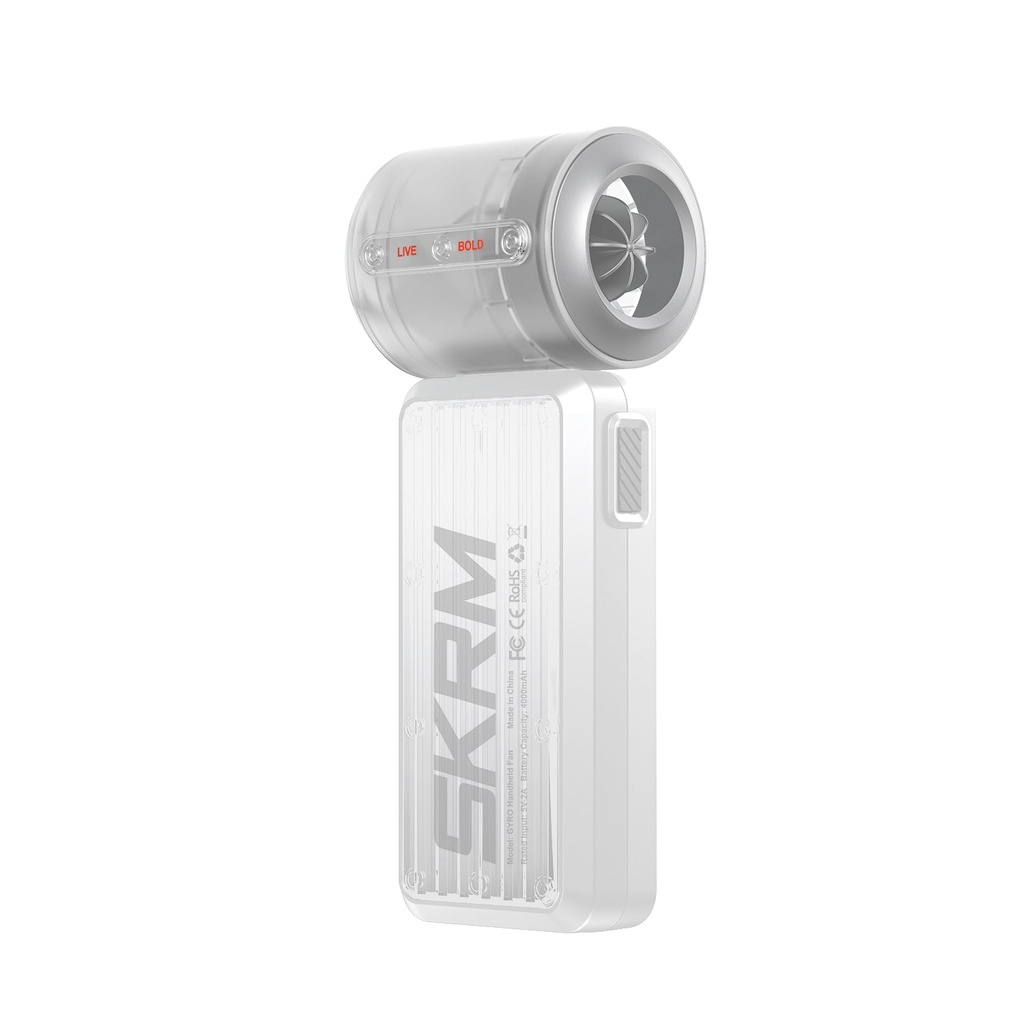 Skinarma Portable Handheld Fan 4,000 Mah Gyro White