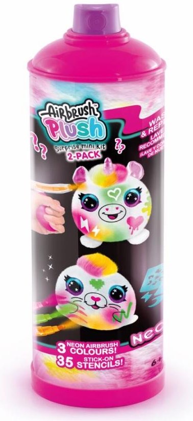 Airbrush Plush - Neon Mini Mystery 2Pack