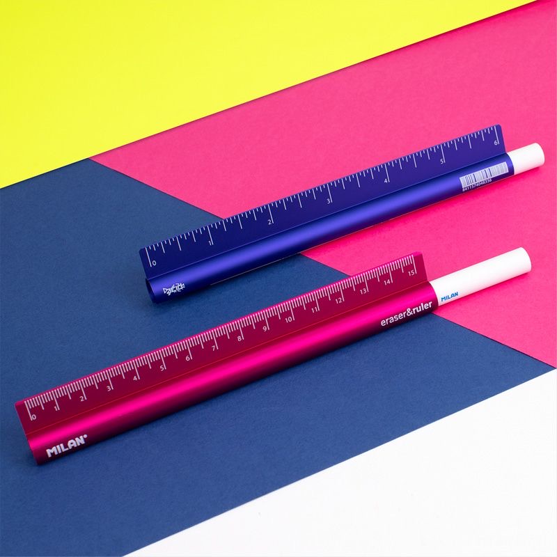 Display With 10 Eraser&Ruler 15Cm