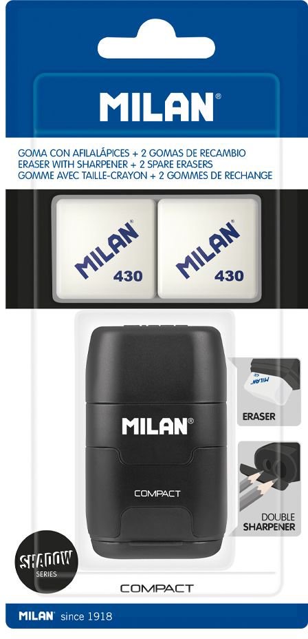 Blister Shadow Eraser+Sharpener+2 Eraser