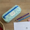 Pencil Case Squared 2 Zipper  460 Green