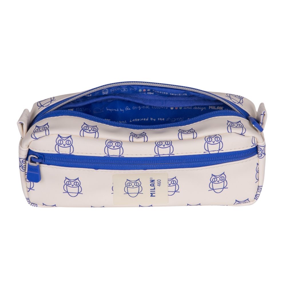 Pencil Case Squared 2 Zipper  460 Beige