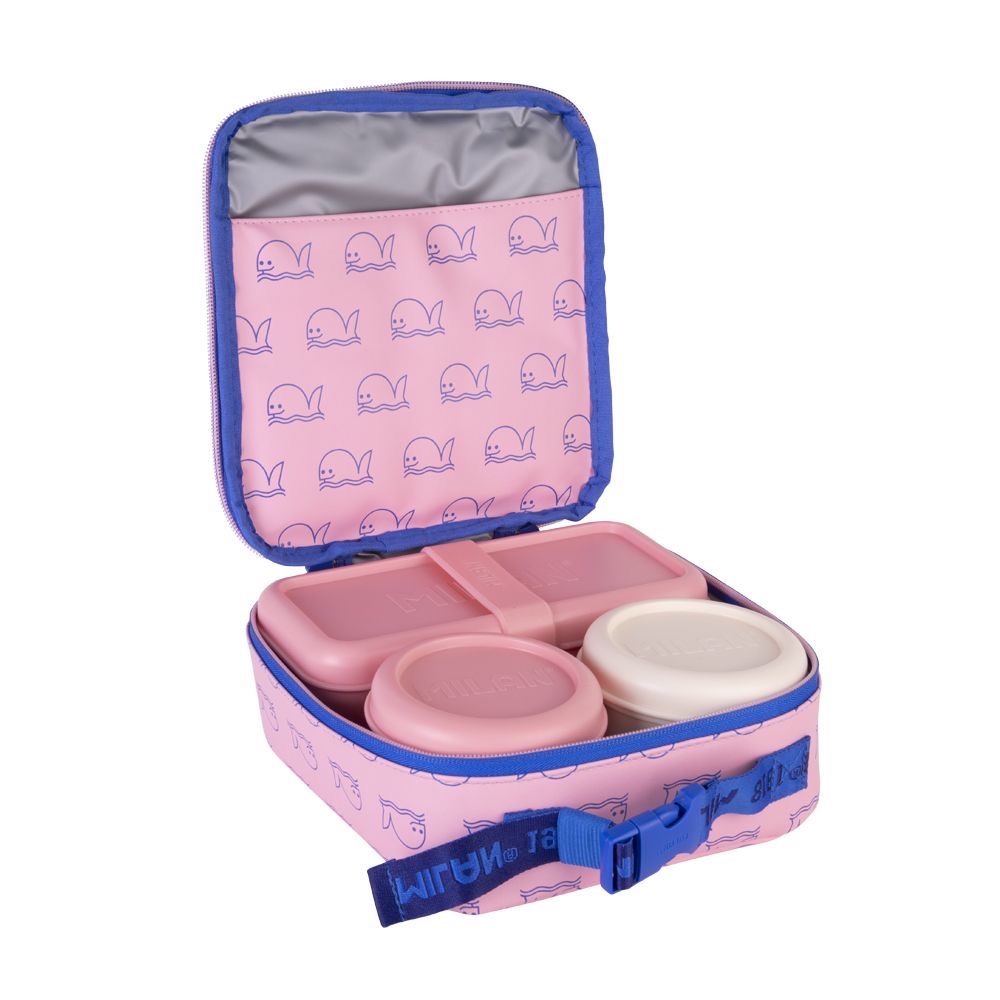 Lunch Bag, With 3 Lunch Box 3.5L, Isothermal Food, 460 Pink