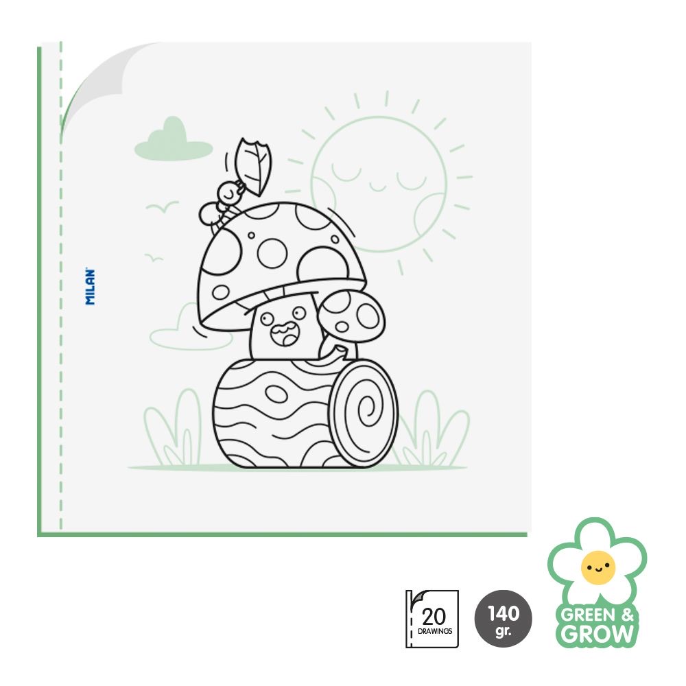 Colouring Book Green & Grow