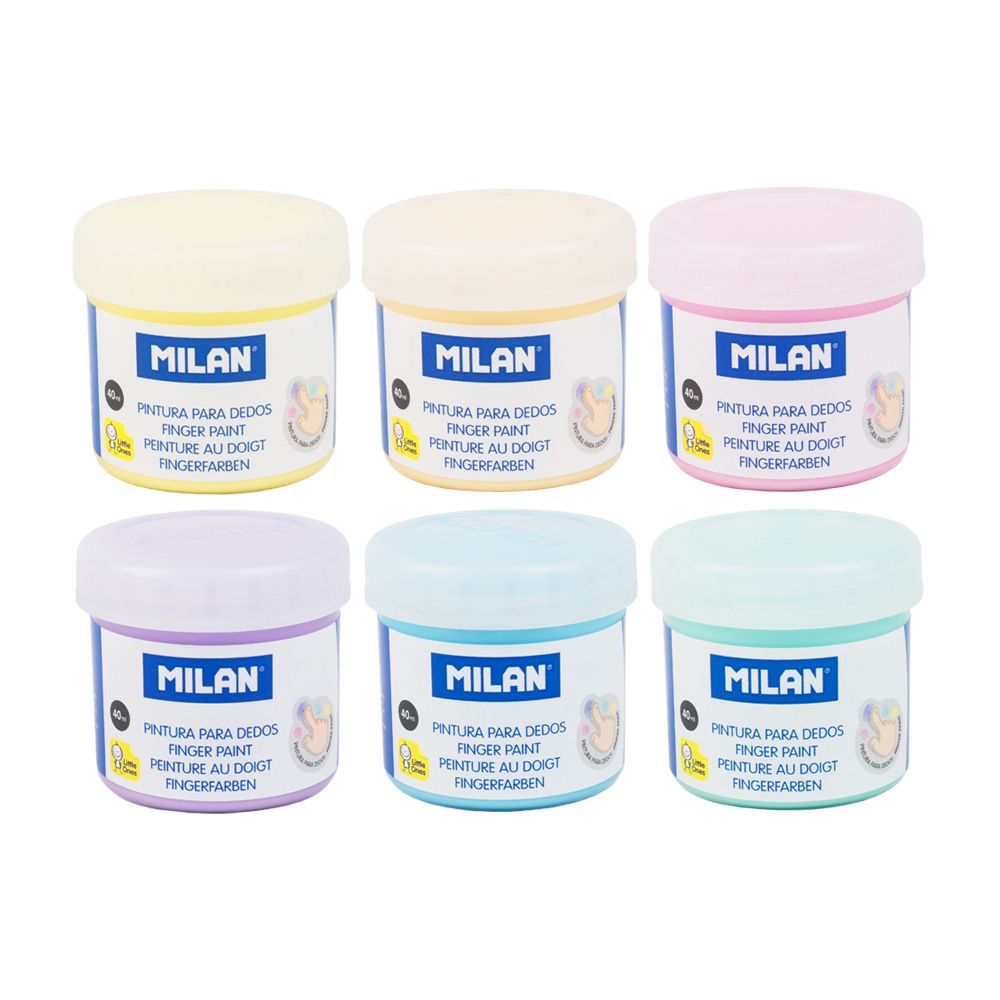 Case 6 Bottles 40Ml Pastel Finger Paint