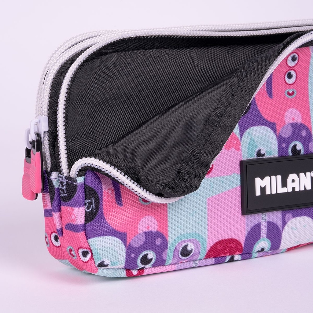 3-Zipper Pencil Case Aliens