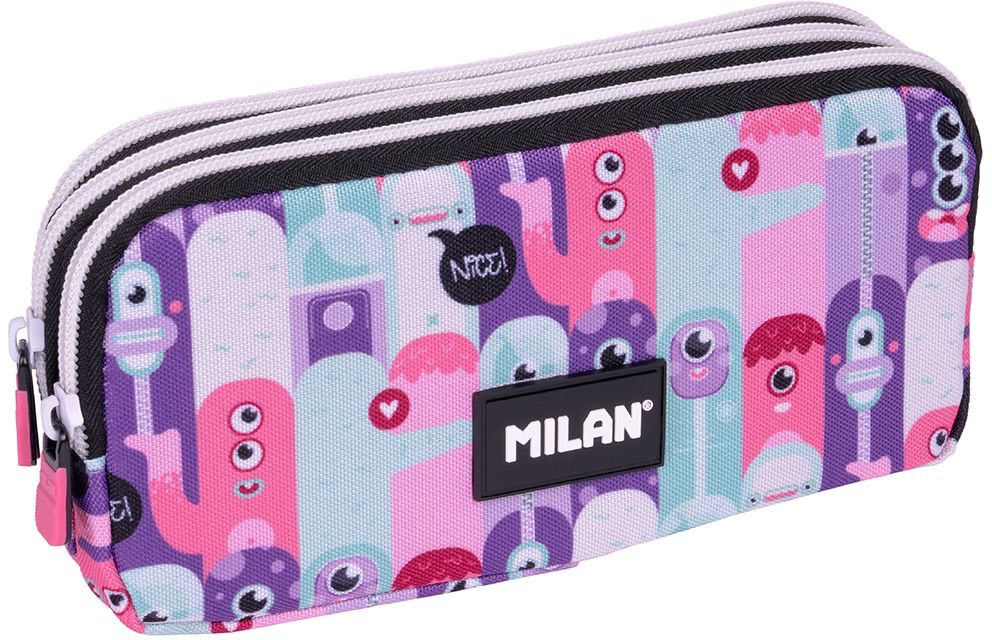 3-Zipper Pencil Case Aliens