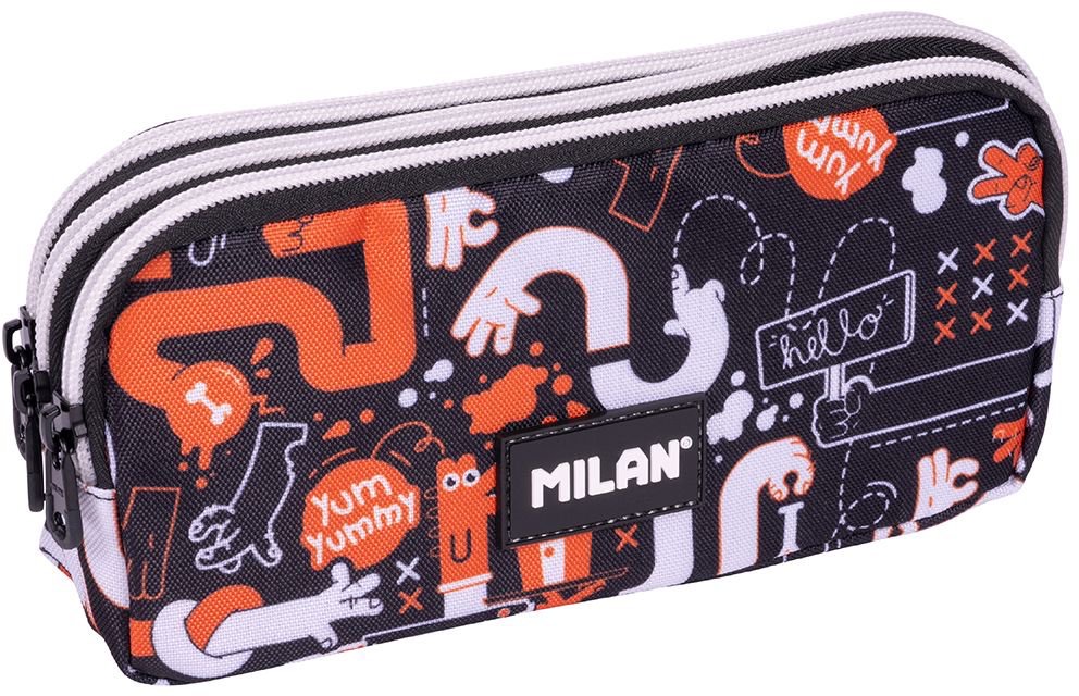 3-Zipper Pencil Case Fingers