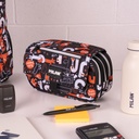 4-Zipper  Pencil Case Fingers With Flap