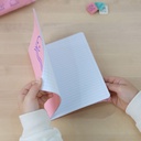 Notebook Stapled, A5 Lined Paper, 24SH Pink    460