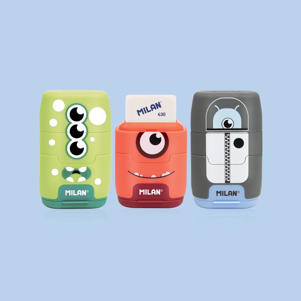 Eraser With Sharpener + 2 Eraser Aliens