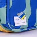 Pencil Case 4 Zipper W Flap. Blue Odyssey