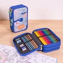 Art Kit Pencil Case 2-Decker Cnt. Blue Odyssey