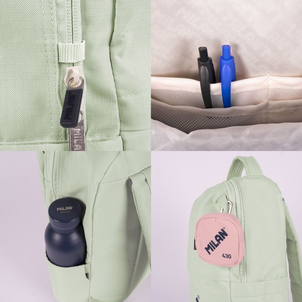 Backpack One Side, 1 Zipper 15L  Green   430 - 1918 