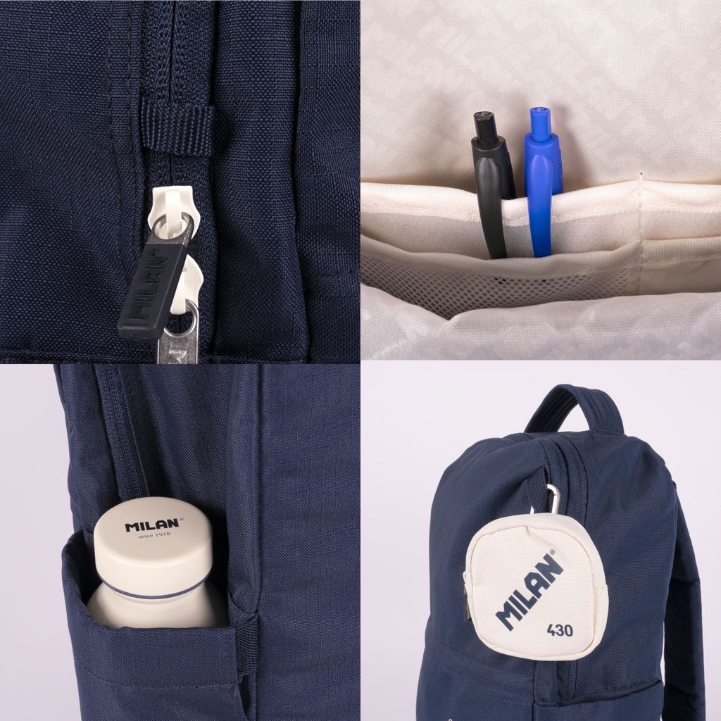 Backpack One Side, 1 Zipper 15L  Blue   430 - 1918