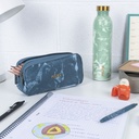 Pencil Case 3 Zipper  Lava Blue