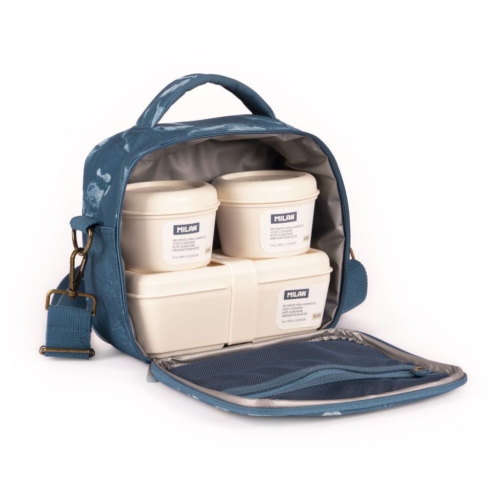 Lunch Bag, With 3 Lunch Box 3.5L, Isothermal Food  Lava Blue