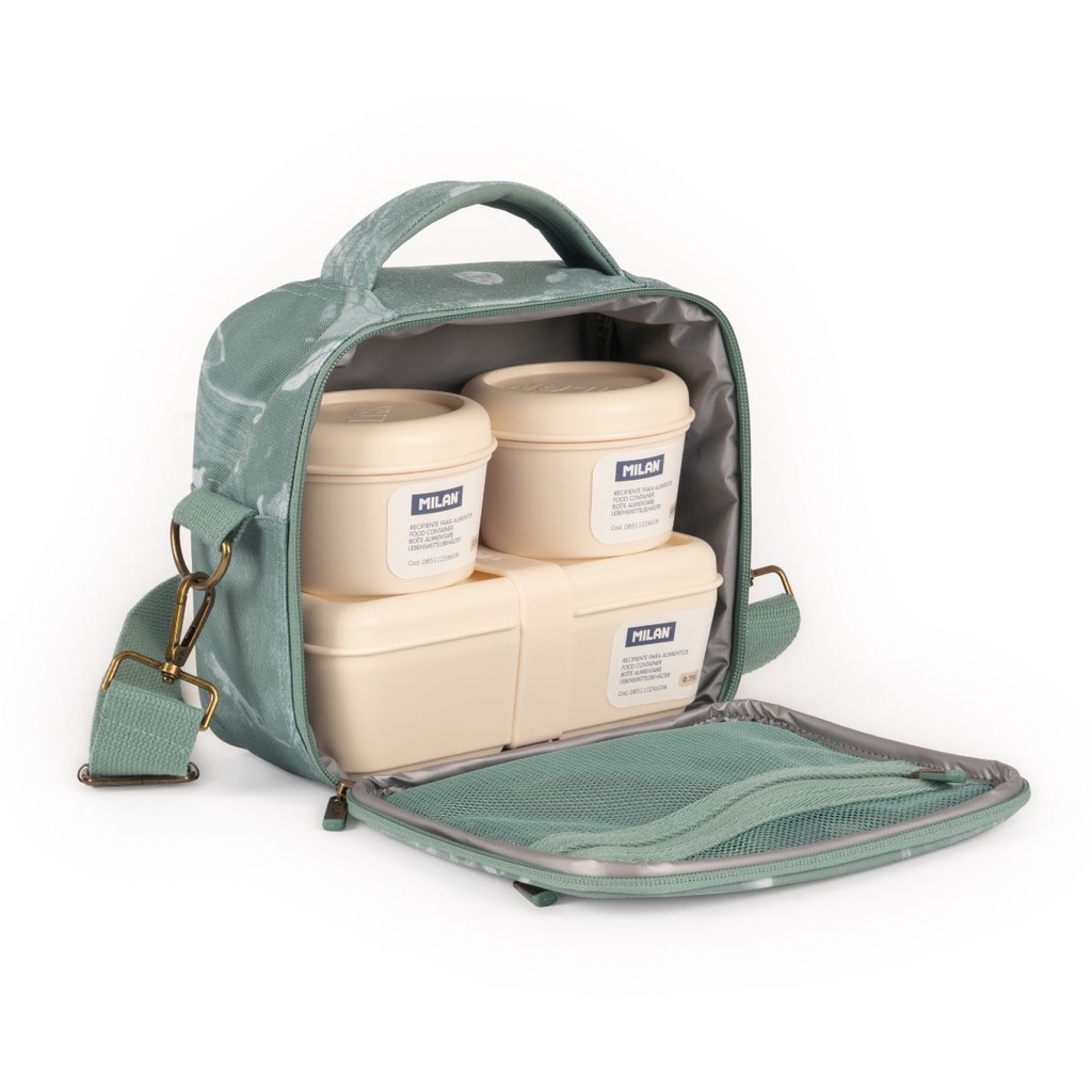 Lunch Bag, With 3 Lunch Box 3.5L, Isothermal Food  Lava Green 