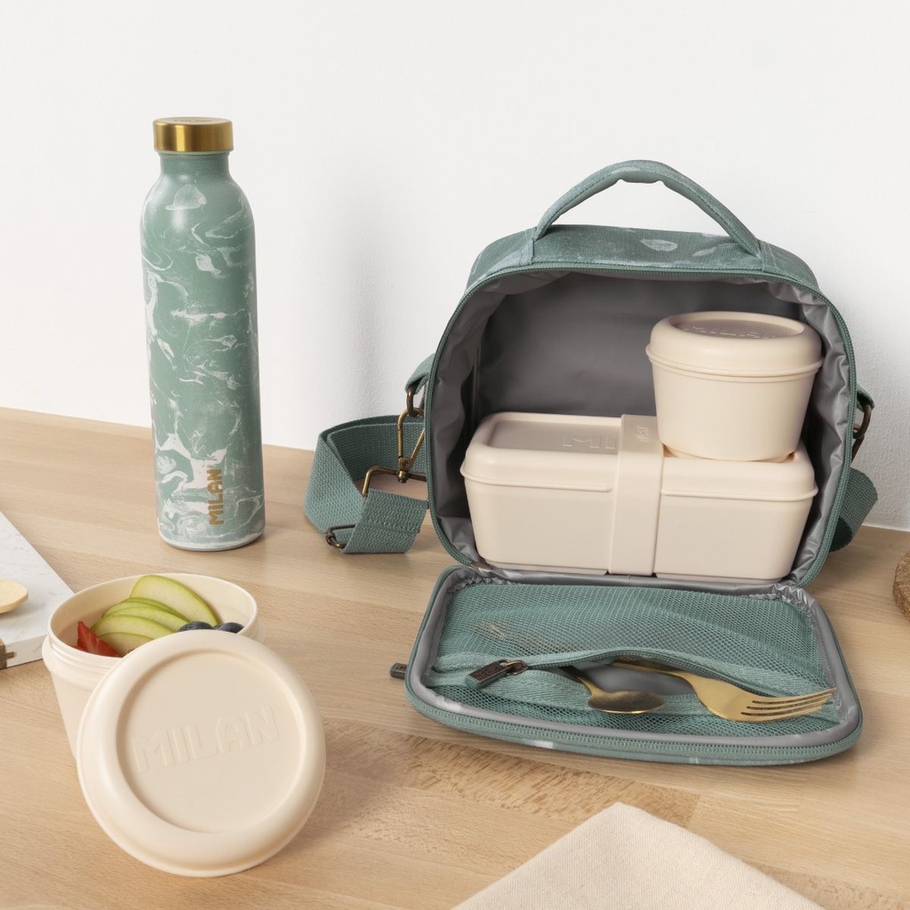 Lunch Bag, With 3 Lunch Box 3.5L, Isothermal Food  Lava Green 