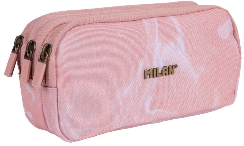 Pencil Case 3 Zipper  Lava Pink