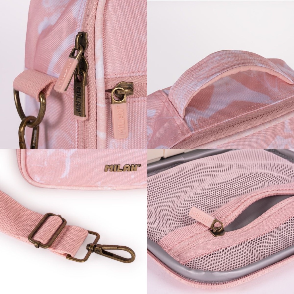 Lunch Bag, With 3 Lunch Box 3.5L, Isothermal Food  Lava Pink