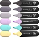 Highlighter Job Pastel (Grey) Wallet 6 Pieces Assorted