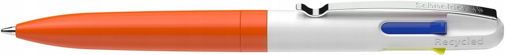 Ballpoint Pen Take 4 Neon Neon Orange-White, Take 4 Refill M Black, Blue, N. Yellow, N. Orange